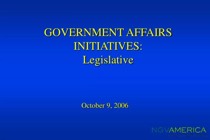 government affairs initiatives legislative