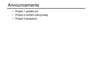 Announcements