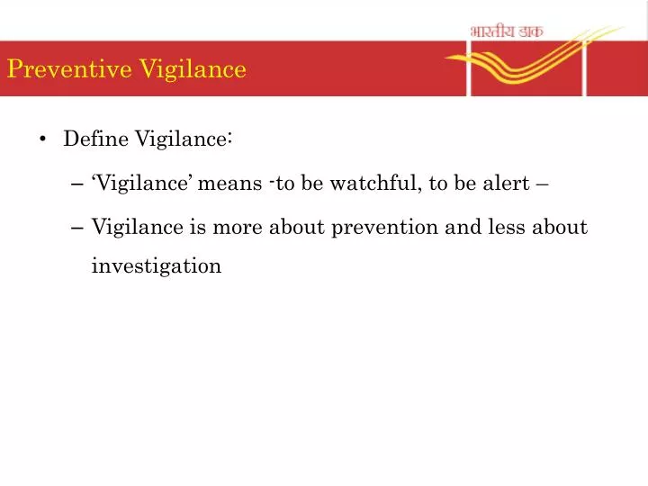 preventive vigilance n