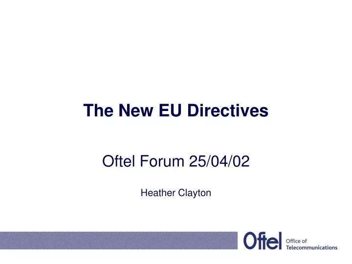 the new eu directives