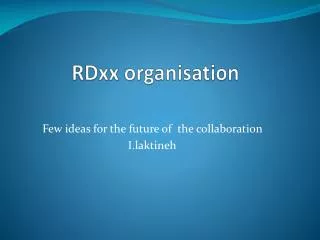 RDxx organisation