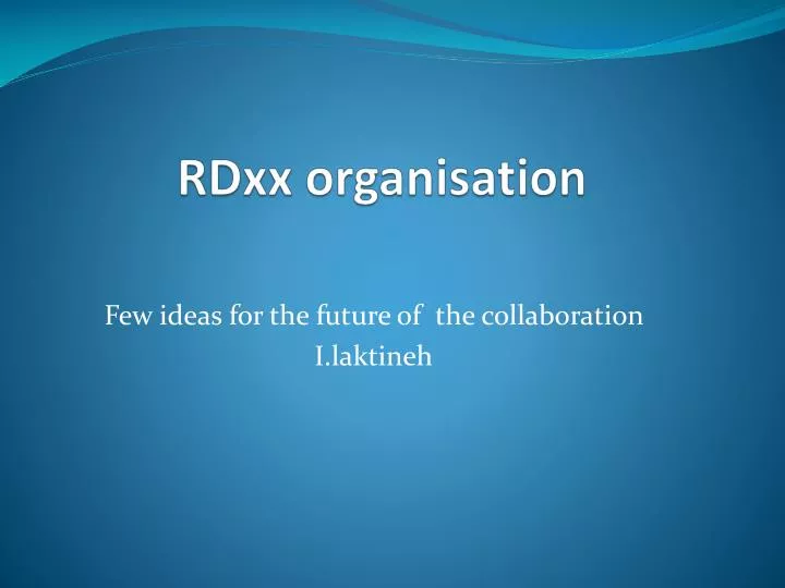 rdxx organisation