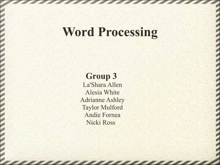 word processing