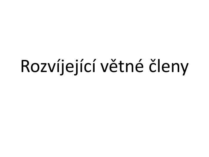 rozv jej c v tn leny