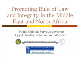 Promoting Rule of Law and Integrity in the Middle East and North Africa