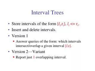 Interval Trees