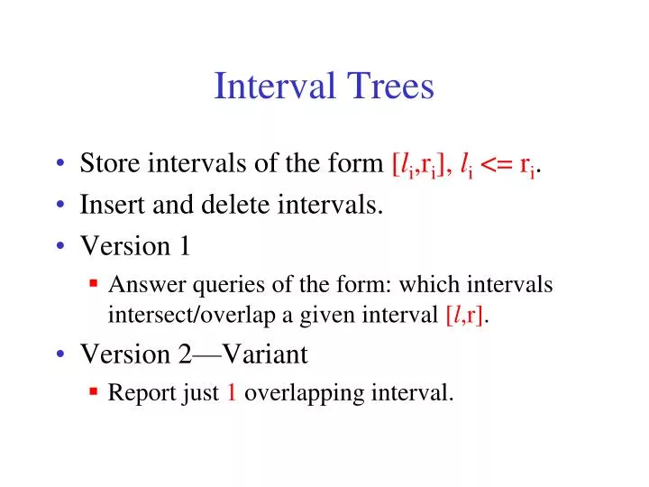 interval trees