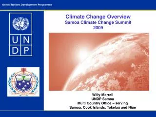 Climate Change Overview Samoa Climate Change Summit 2009
