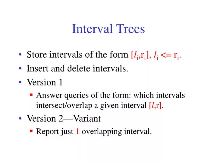 interval trees