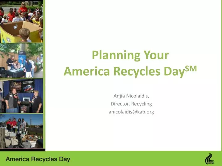 planning your america recycles day sm