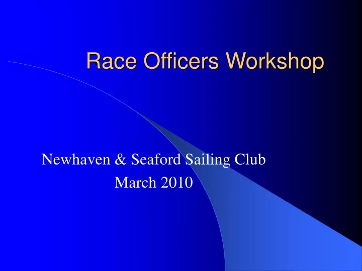 race officers workshop