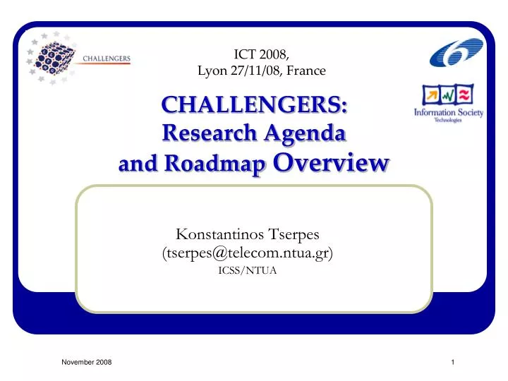 challengers research agenda and roadmap overview
