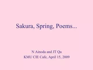 Sakura, Spring, Poems...