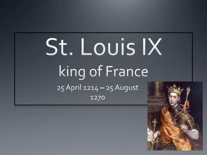 st louis ix king of france