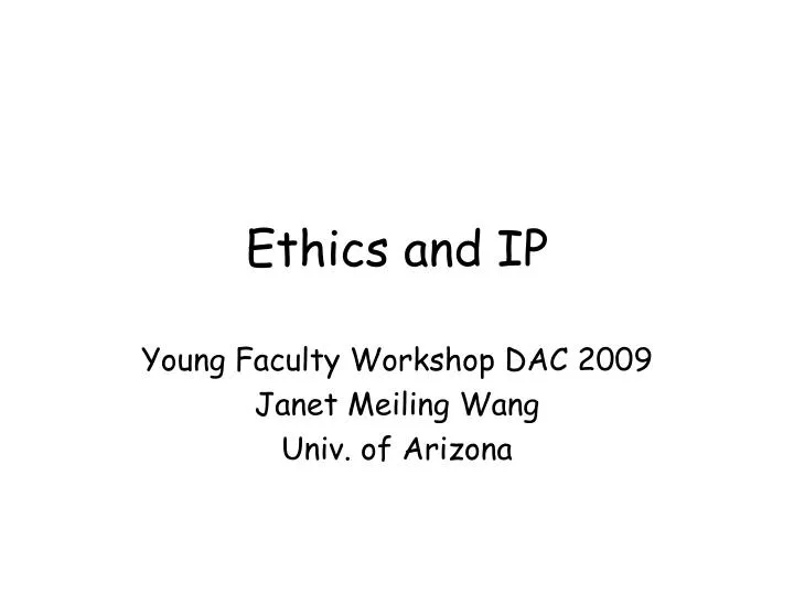 ethics and ip