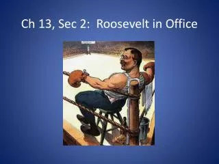 Ch 13, Sec 2: Roosevelt in Office