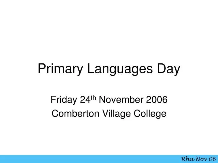 primary languages day