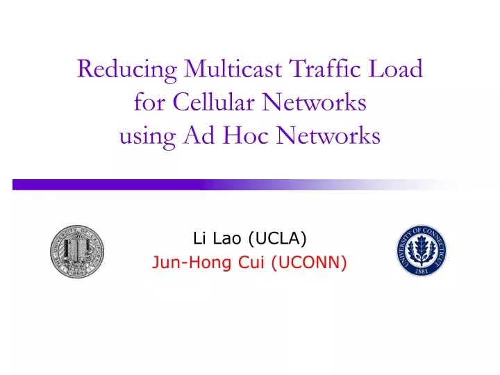 reducing multicast traffic load for cellular networks using ad hoc networks