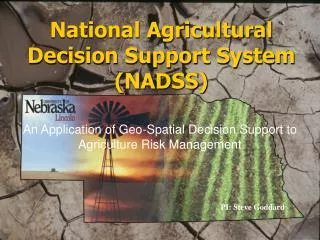 National Agricultural Decision Support System (NADSS)