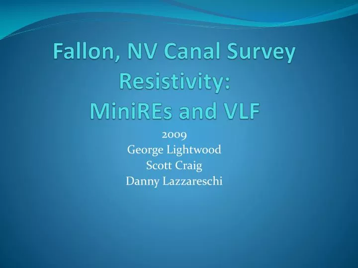 fallon nv canal survey resistivity minires and vlf