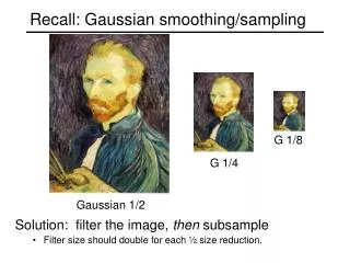Recall: Gaussian smoothing/sampling