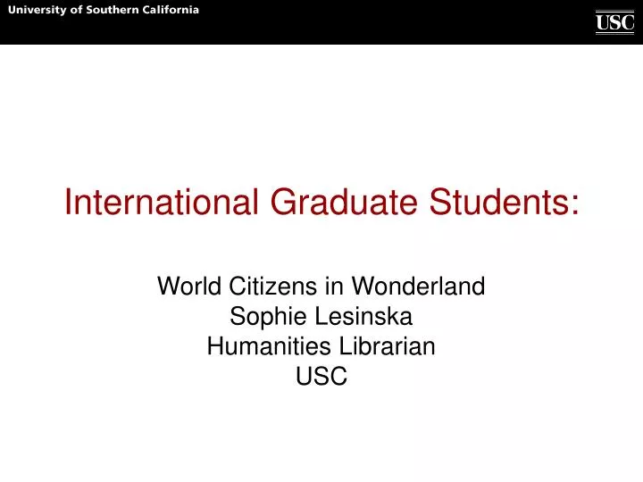 international graduate students