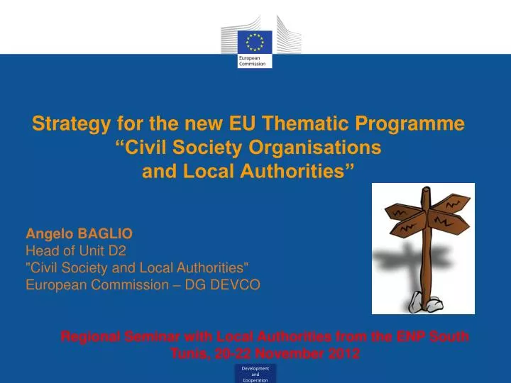 strategy for the new eu thematic programme civil society organisations and local authorities