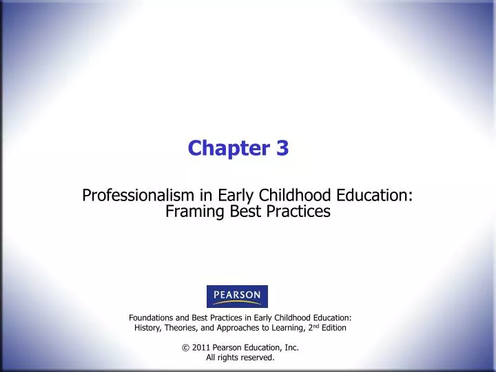 professionalism in early childhood education framing best practices