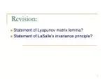 Revision: - slide 1