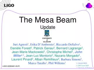 The Mesa Beam Update