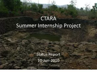 CTARA Summer Internship Project