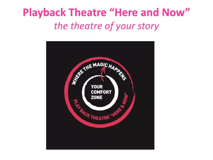 playback theatre here and now the theatre of your story