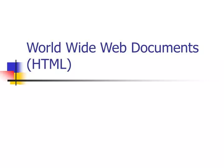 world wide web documents html