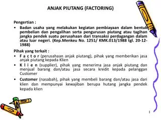 anjak piutang factoring