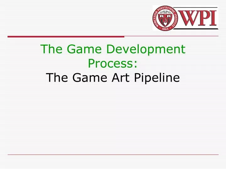 the game development process the game art pipeline
