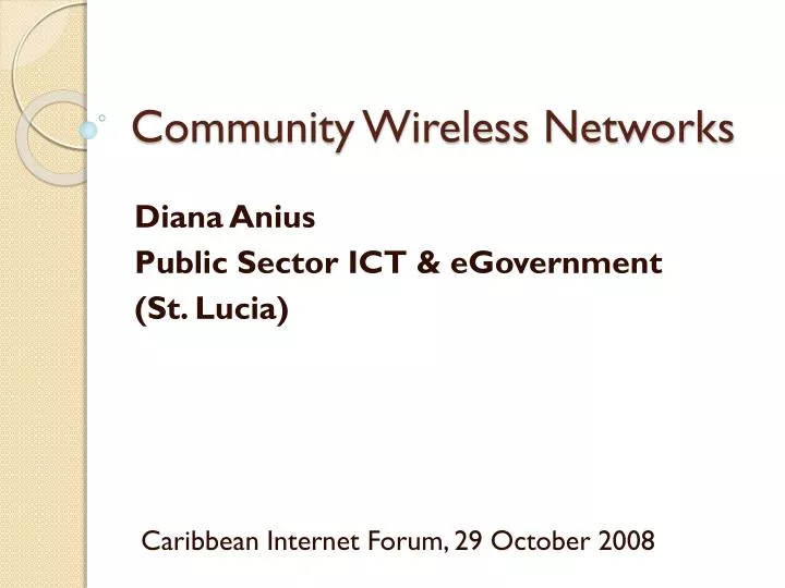 community wireless networks