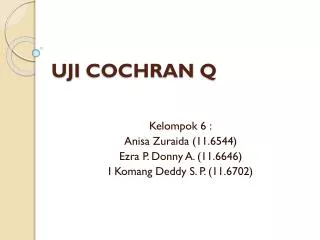 uji c ochran q