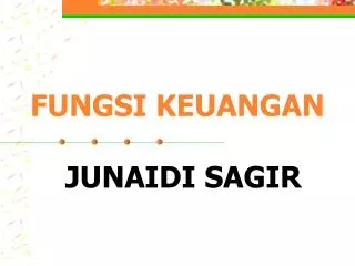 fungsi keuangan