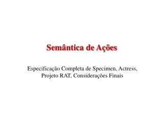 sem ntica de a es