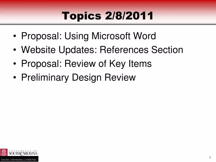 topics 2 8 2011