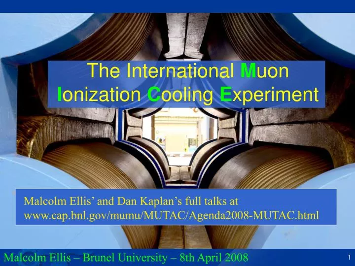 the international m uon i onization c ooling e xperiment