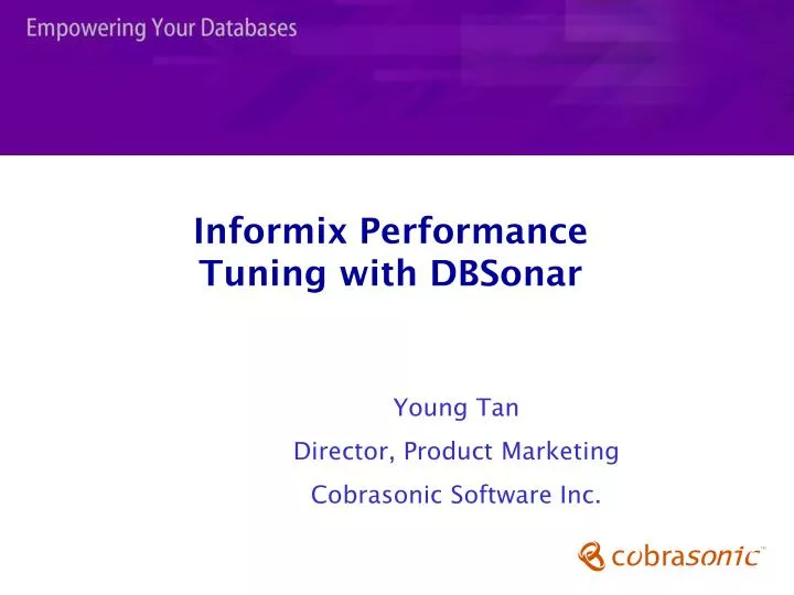informix performance tuning with dbsonar
