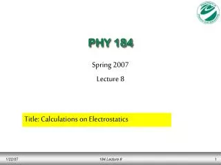 PHY 184