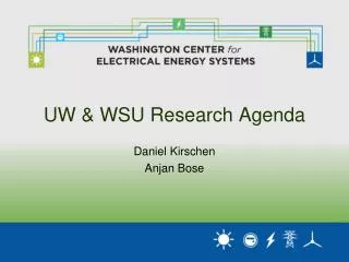 UW &amp; WSU Research Agenda