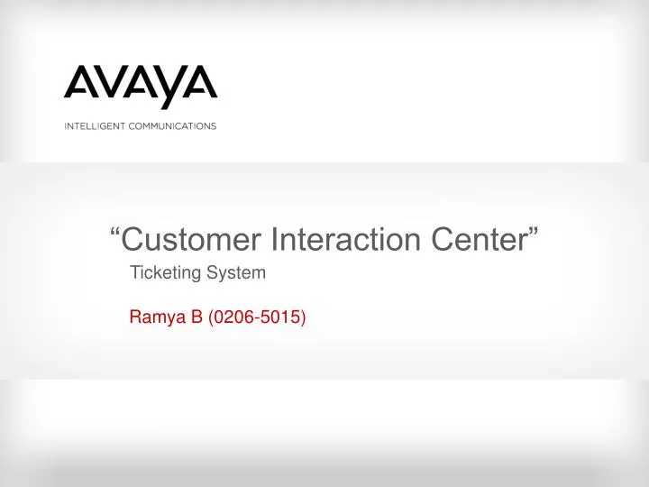 customer interaction center