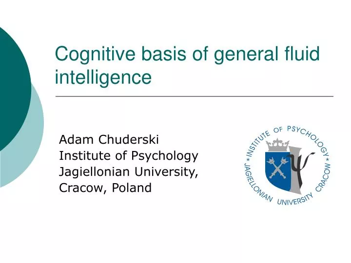 cognitive basis of general fluid intelligence