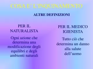 cosa e l inquinamento