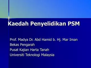 kaedah penyelidikan psm