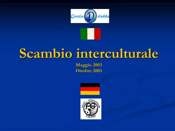 scambio interculturale maggio 2003 ottobre 2003