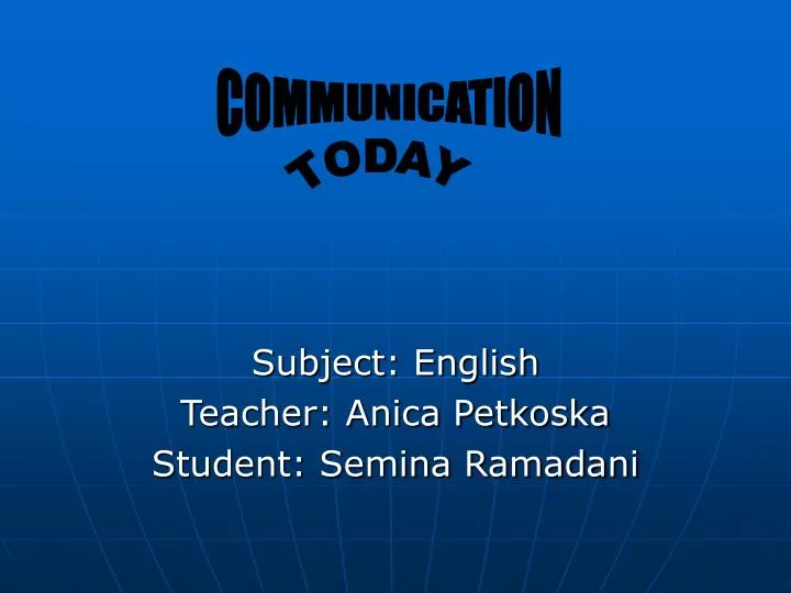 subject english teacher anica petkoska student semina ramadani